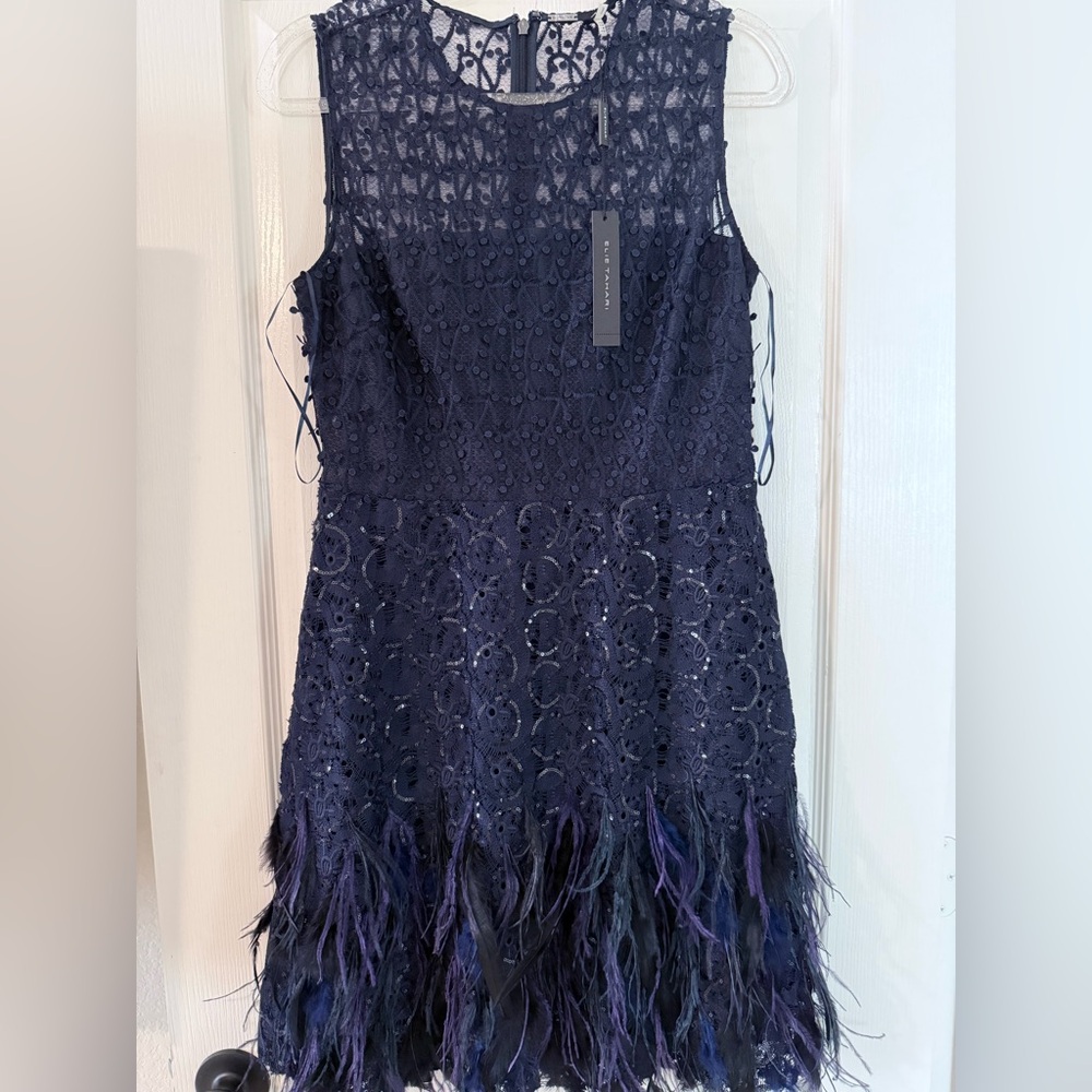 Elie Tahari Midnight Blue Lace Dress Annabelle